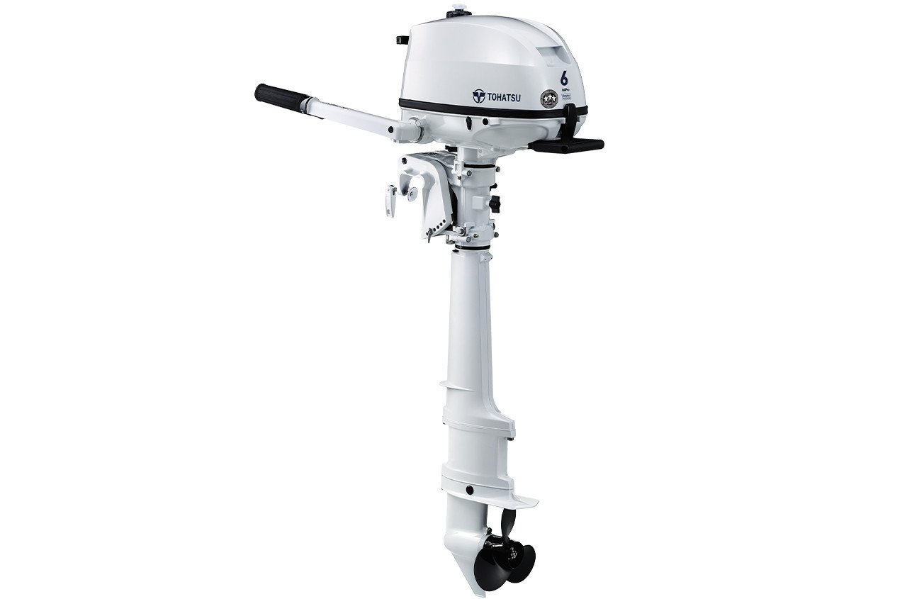 Tohatsu MFS6DWSPROL 6HP 4-Stroke Outboard Motor – Long (20") Shaft, Manual start
