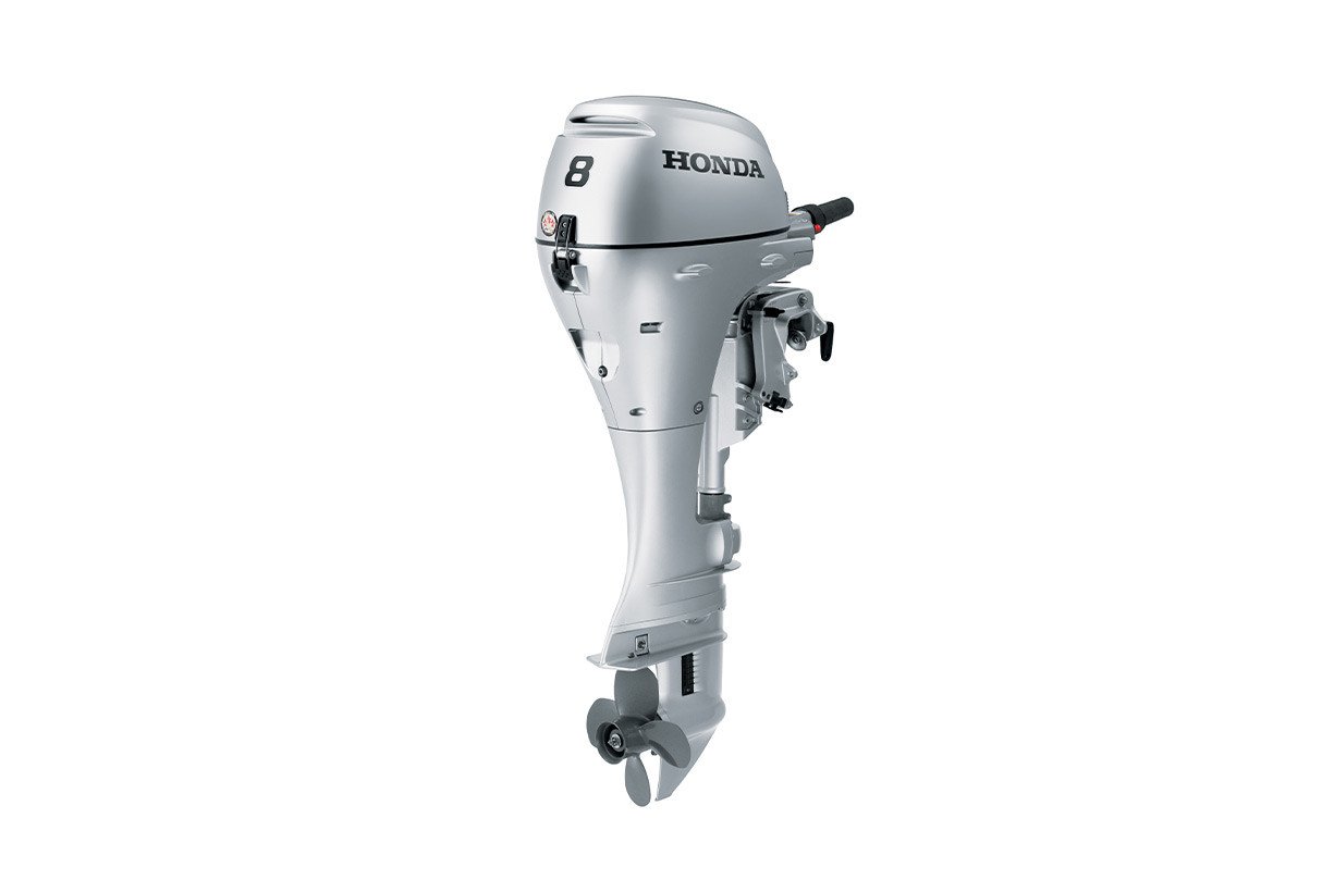 Honda 8hp Power Thrust Portable Outboard | Tiller, Electric and Manual Start, 20" Shaft | BFP8DK3LHT