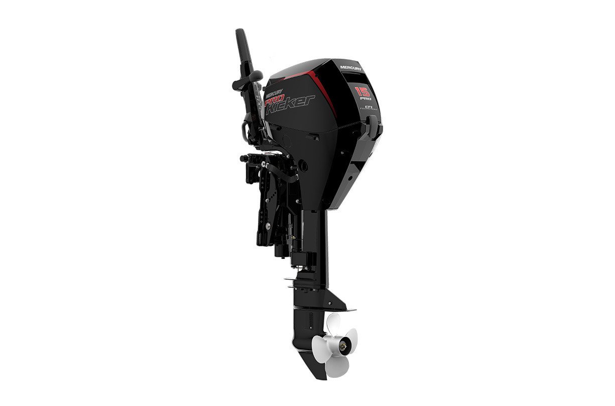 Mercury 15hp EFI ProKicker Outboard - Tiller, Electric and Manual Start, 25" Shaft - 15EXLHPT