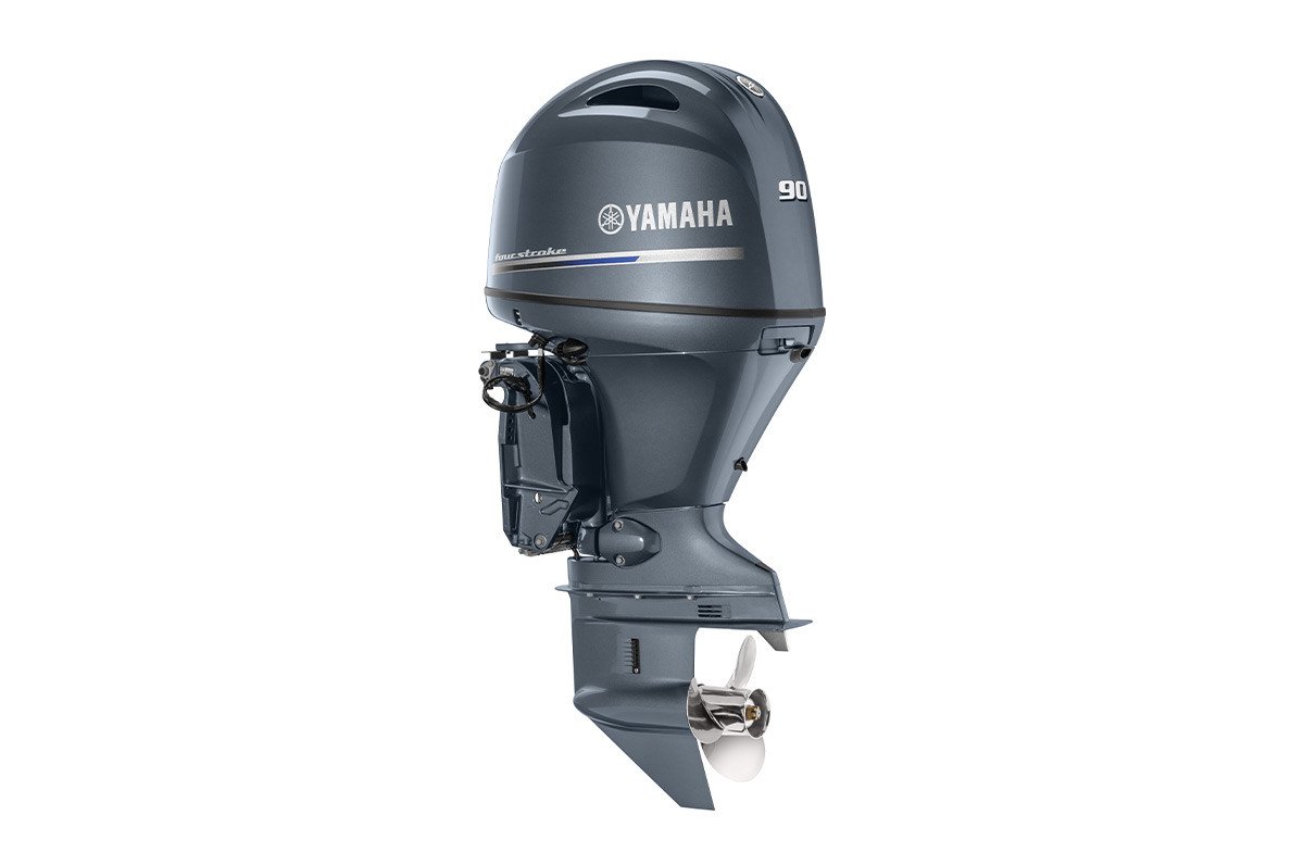 Yamaha 90hp Standard Outboard Motor 25" Shaft Standard Rotation Grey F90XB