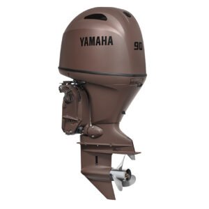 Yamaha 90hp Special Edition Outboard Motor 20" Shaft Standard Rotation Matte Brown F90LB3