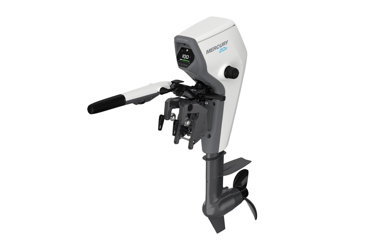 Mercury Avator Electric Outboard - 20ESH - 5hp Equivalent, Tiller, 15" Shaft - Image 4