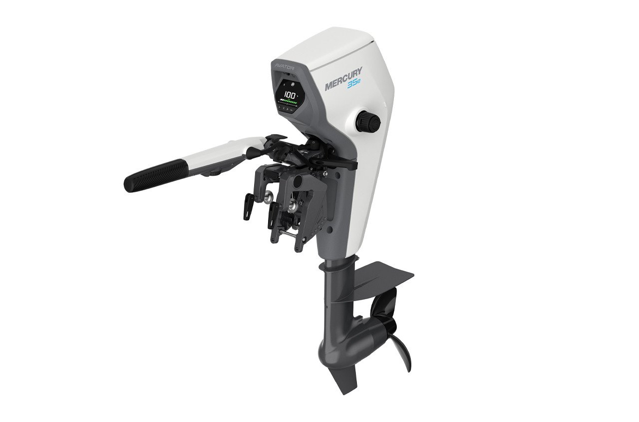 Mercury Avator Electric Outboard - 35ESH - 5hp Equivalent, Tiller, 15" Shaft - Image 4