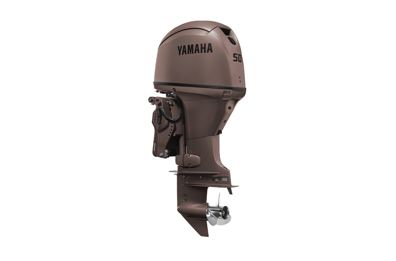 Yamaha 50hp Midrange Outboard Motor 20" Shaft Standard Rotation Matte Brown F50LC3