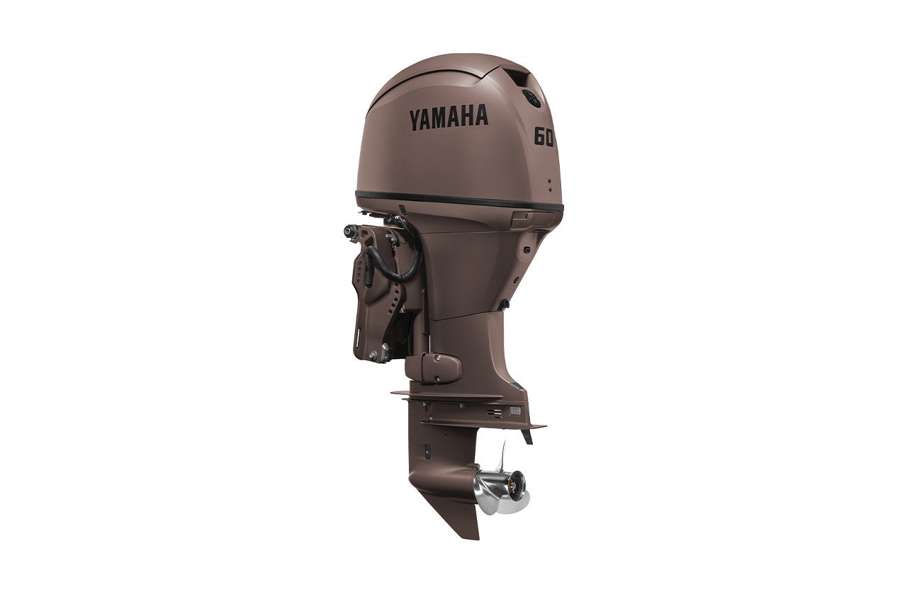 Yamaha 60hp Midrange Outboard Motor 20" Shaft Standard Rotation Matte Brown F60LC3