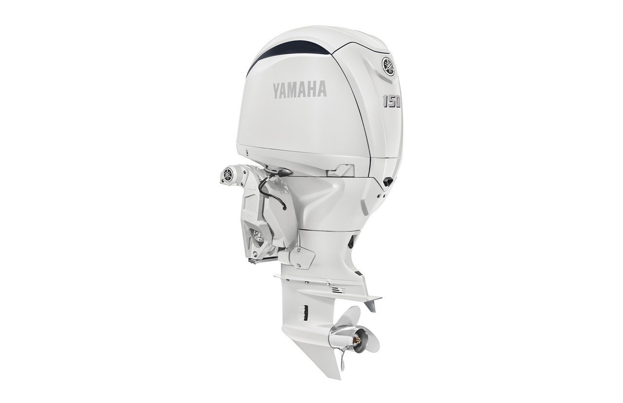 Yamaha 150hp Standard Outboard Motor 20" Shaft Standard Rotation Pearl White F150LD2