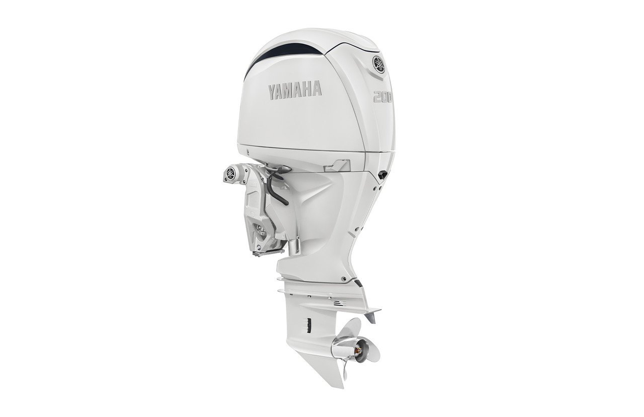 Yamaha 200hp DEC Outboard Motor 25" Shaft Standard Rotation White F200XSA2