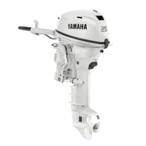 Yamaha 25hp Portable Outboard Motor 20" Shaft Standard Rotation White F25LWTHC2