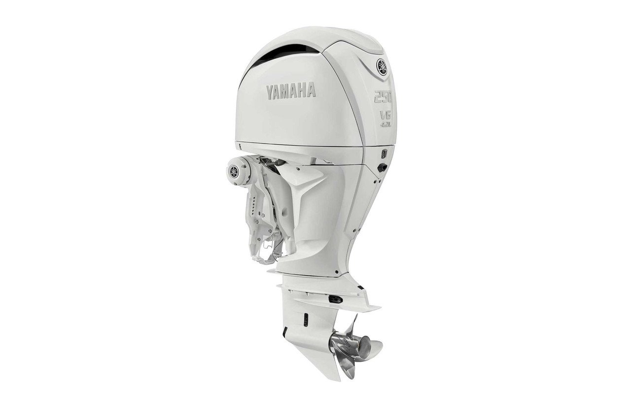 Yamaha 250hp DEC Outboard Motor 25" Shaft Counter Rotation White LF250XSB2