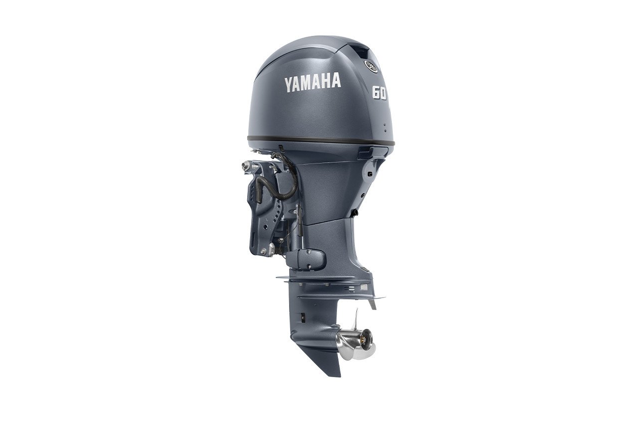 Yamaha 60hp Midrange Outboard Motor 20" Shaft Standard Rotation Grey F60LC