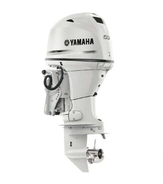 Yamaha 50hp Midrange Outboard Motor 20" Shaft Standard Rotation Pearl White F50LC2 WT